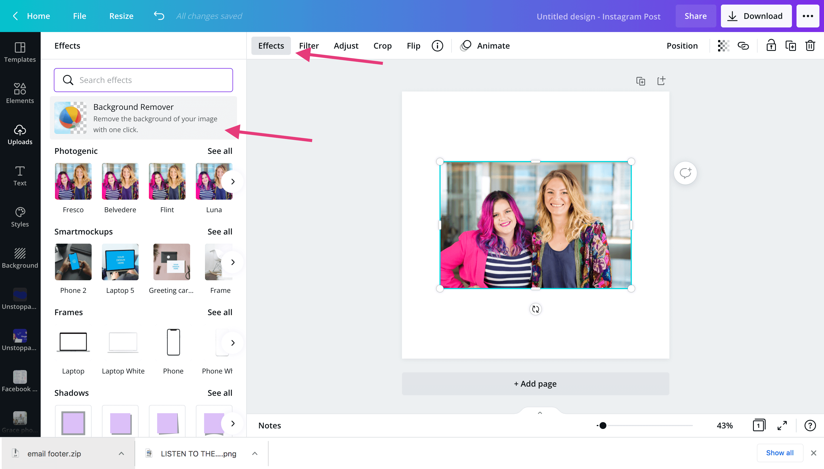 How to remove backgrounds from product images using canva | Unstoppable  eCommerce