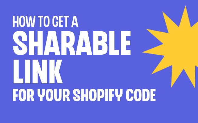 How to get a sharable link for your Shopify discount code